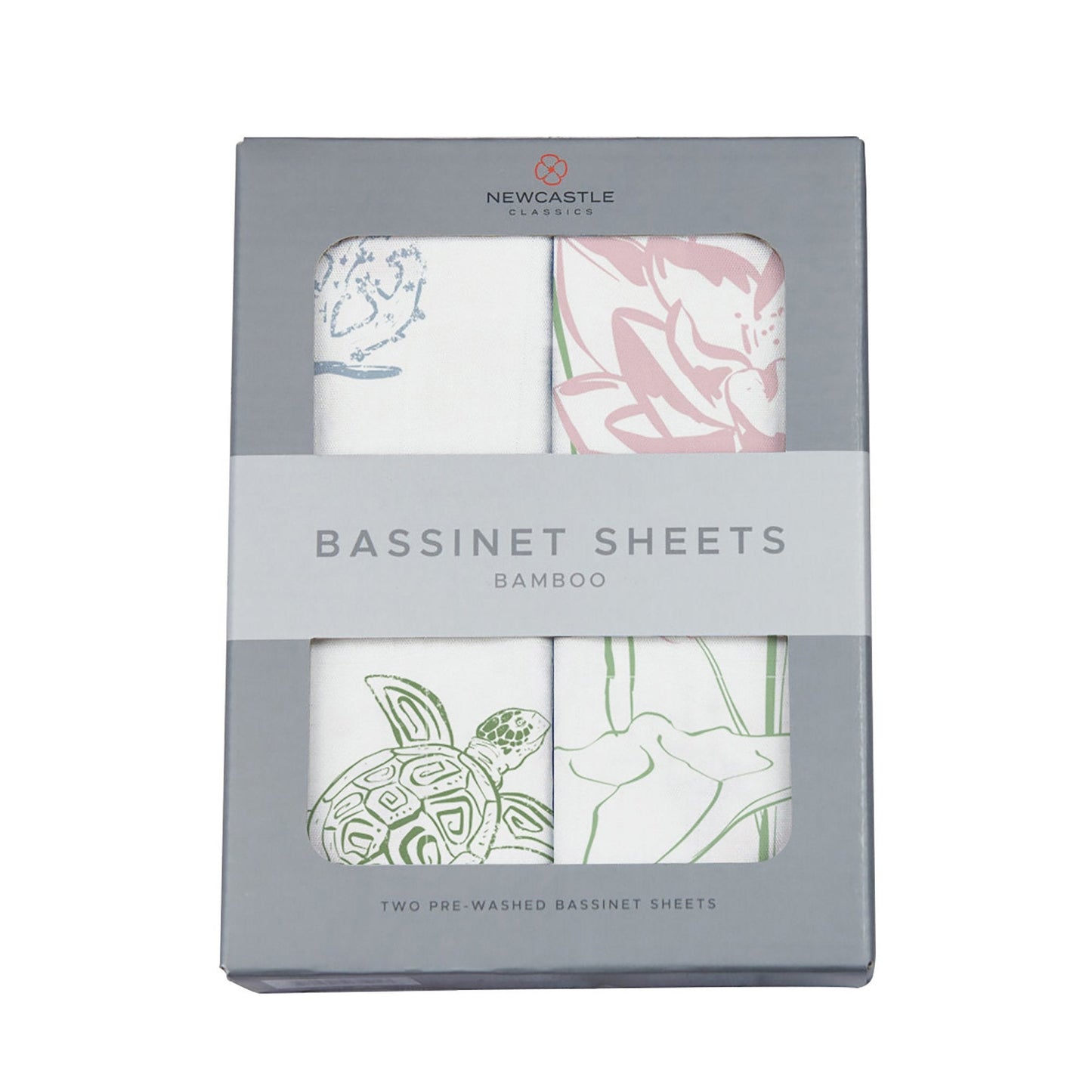 Turtles and Water Lily Bamboo Changing Pad Cover/Bassinet Sheets - Busy Bee Bazaar