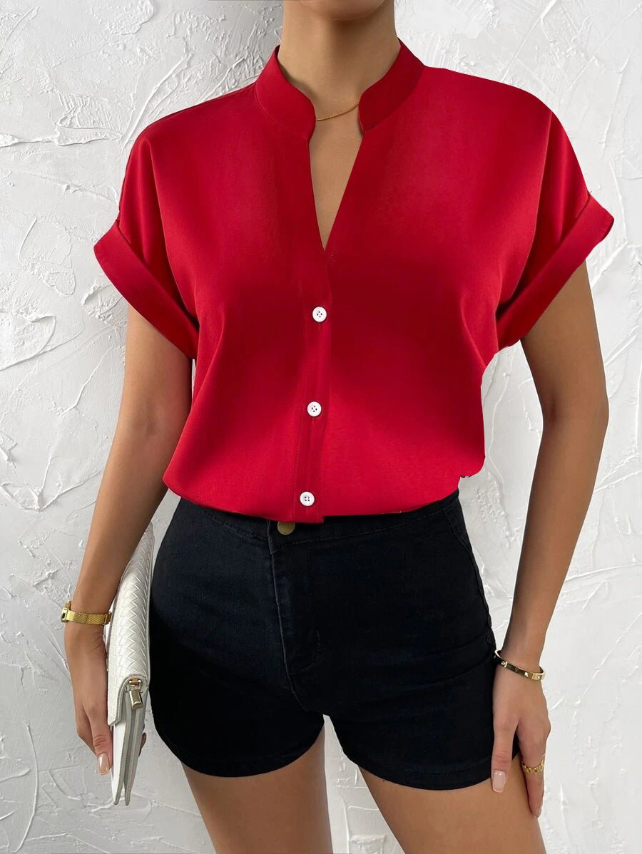 V-neck Blouse Women's Wear - Busy Bee Bazaar