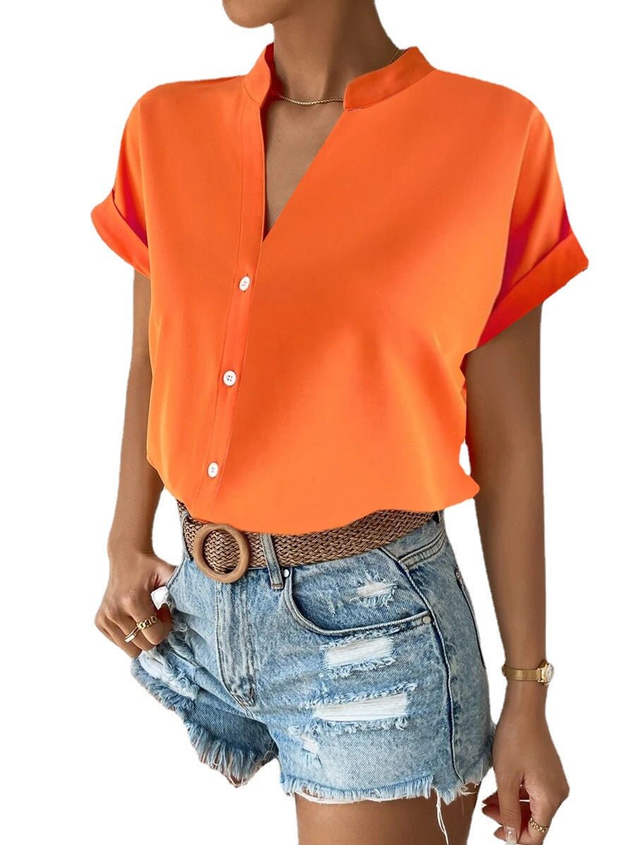 V-neck Blouse Women's Wear - Busy Bee Bazaar