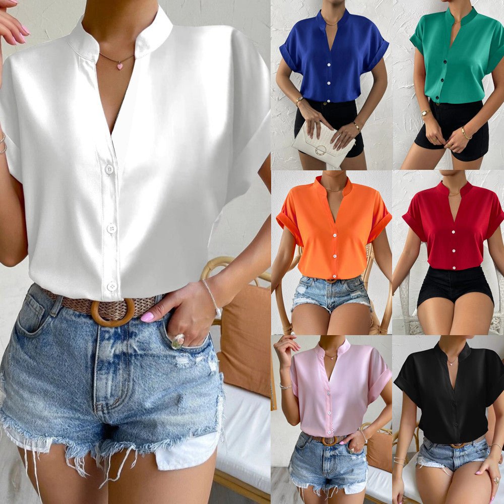 V-neck Blouse Women's Wear - Busy Bee Bazaar