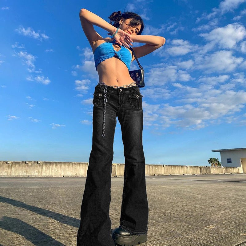 versize Wide Leg Baggy Pants Casual Cargo Trousers - Busy Bee Bazaar