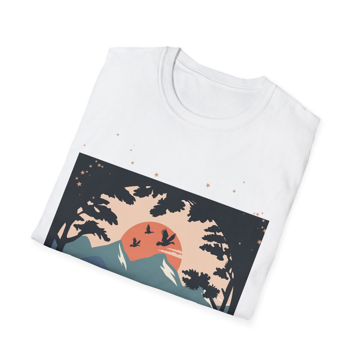 Wolf illustration Unisex Softstyle T-Shirt - Busy Bee Bazaar