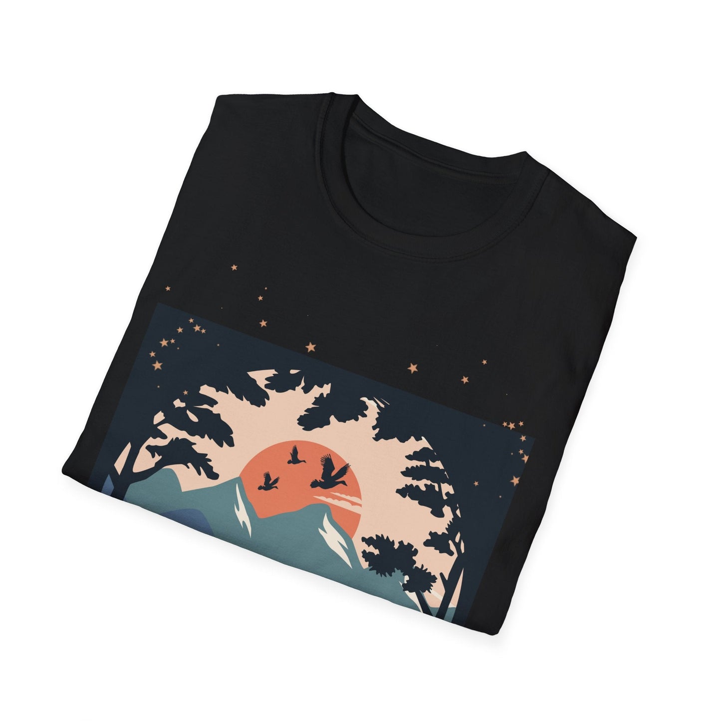 Wolf illustration Unisex Softstyle T-Shirt - Busy Bee Bazaar