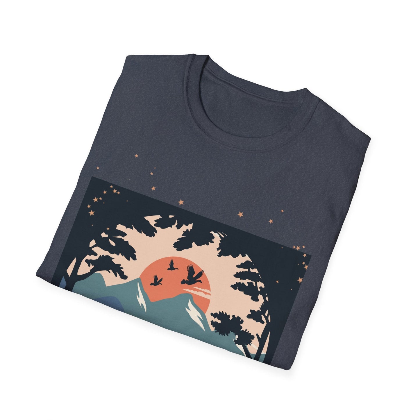 Wolf illustration Unisex Softstyle T-Shirt - Busy Bee Bazaar