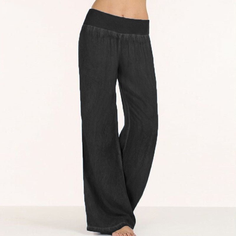 Women Pants Casual Denim Wide Leg Jeans - Busy Bee Bazaar