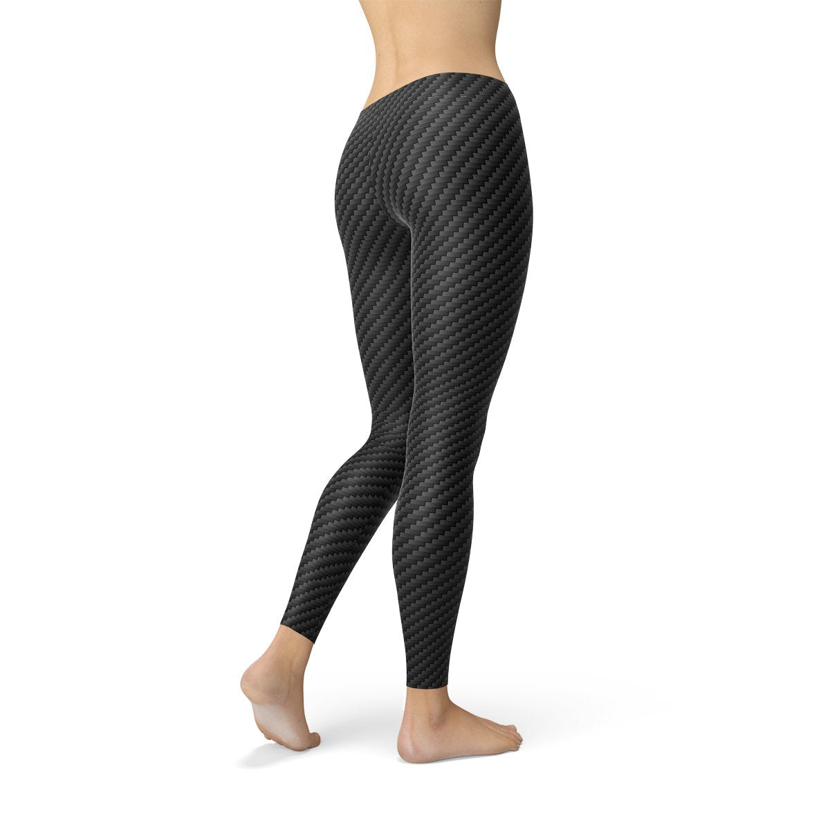 Womens Black Carbon Fiber Leggings - Busy Bee Bazaar