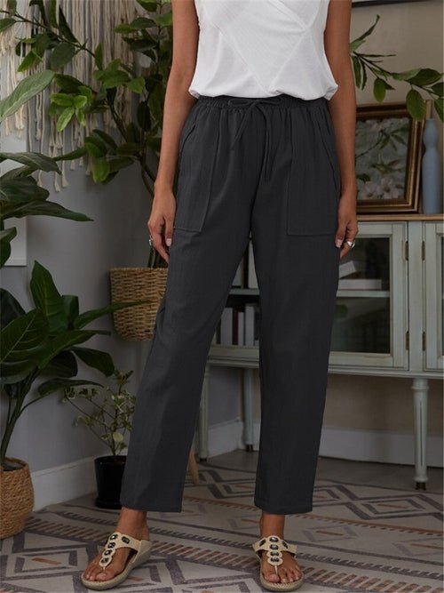 Women's Fashion Lace Up Long Trousers - Busy Bee Bazaar