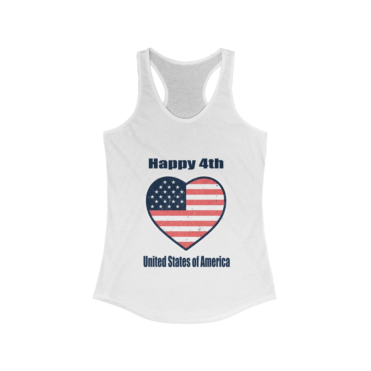Women's I Heart 4th of July, Ideal Racerback Tank - Busy Bee Bazaar