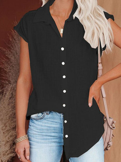 30Fashion Single-breasted Blouse Shirts - Busy Bee Bazaar
