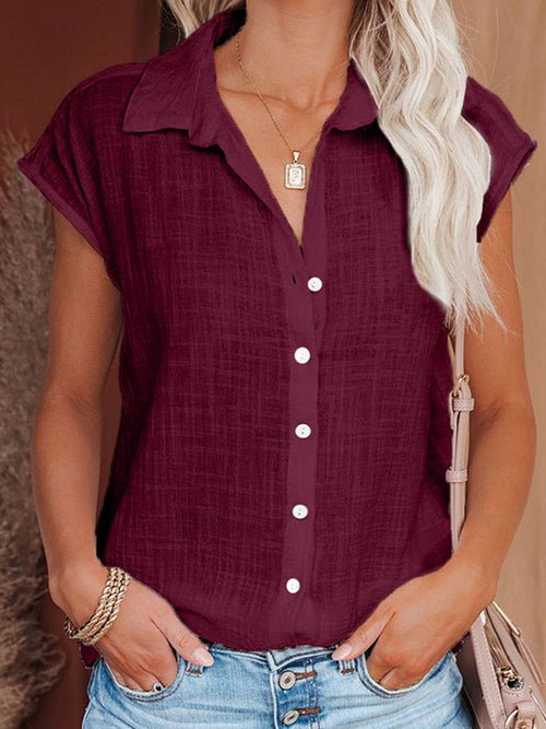 30Fashion Single-breasted Blouse Shirts - Busy Bee Bazaar