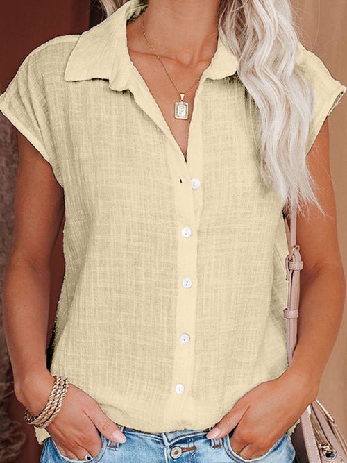 30Fashion Single-breasted Blouse Shirts - Busy Bee Bazaar