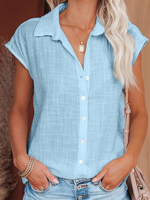 30Fashion Single-breasted Blouse Shirts - Busy Bee Bazaar