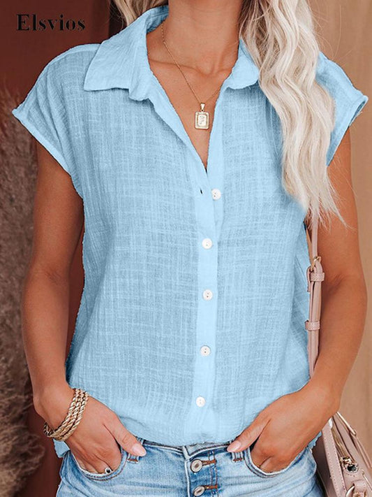 30Fashion Single-breasted Blouse Shirts - Busy Bee Bazaar