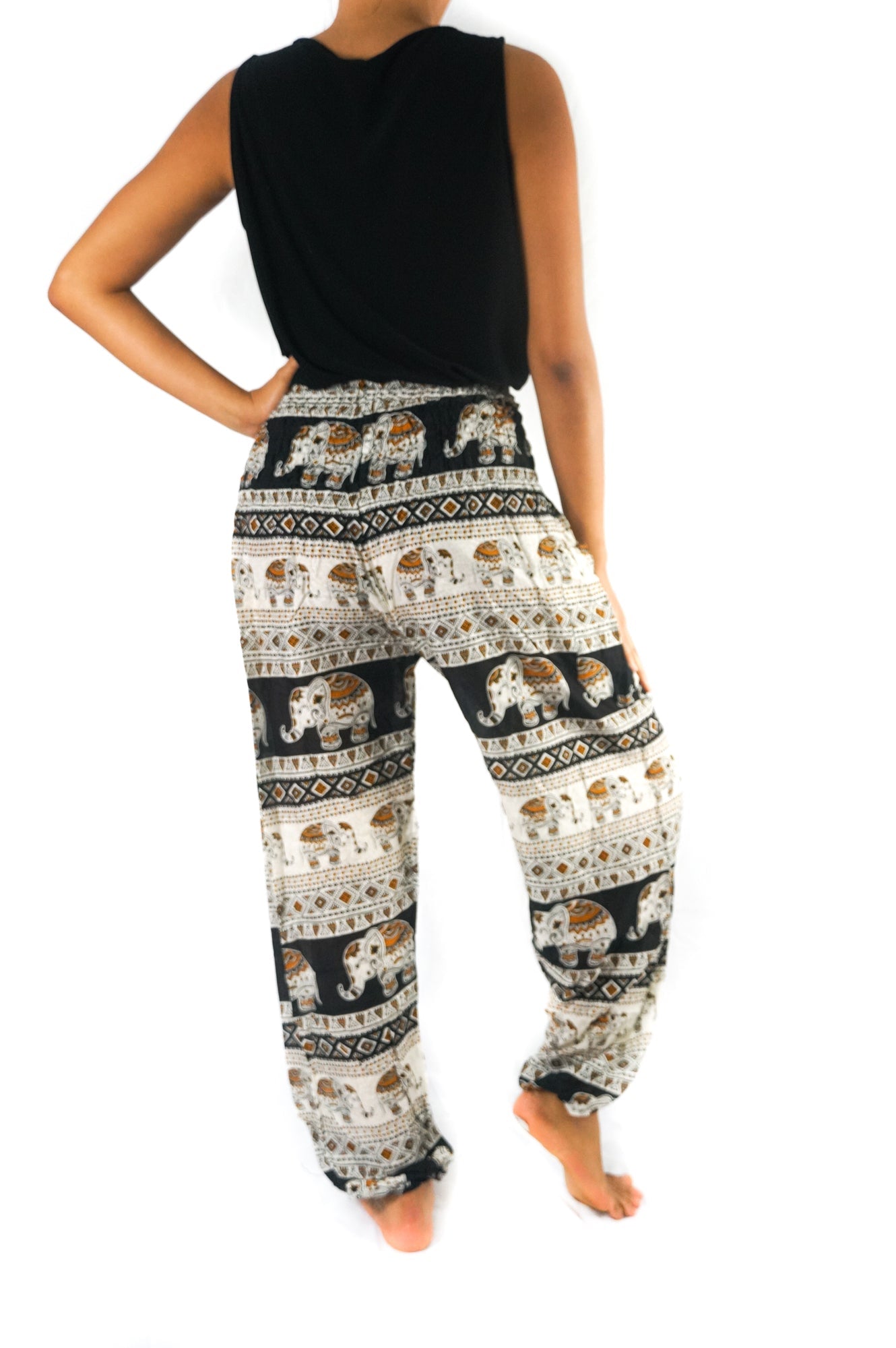 Black ELEPHANT Pants Women Boho Pants Hippie Pants Yoga - Busy Bee Bazaar