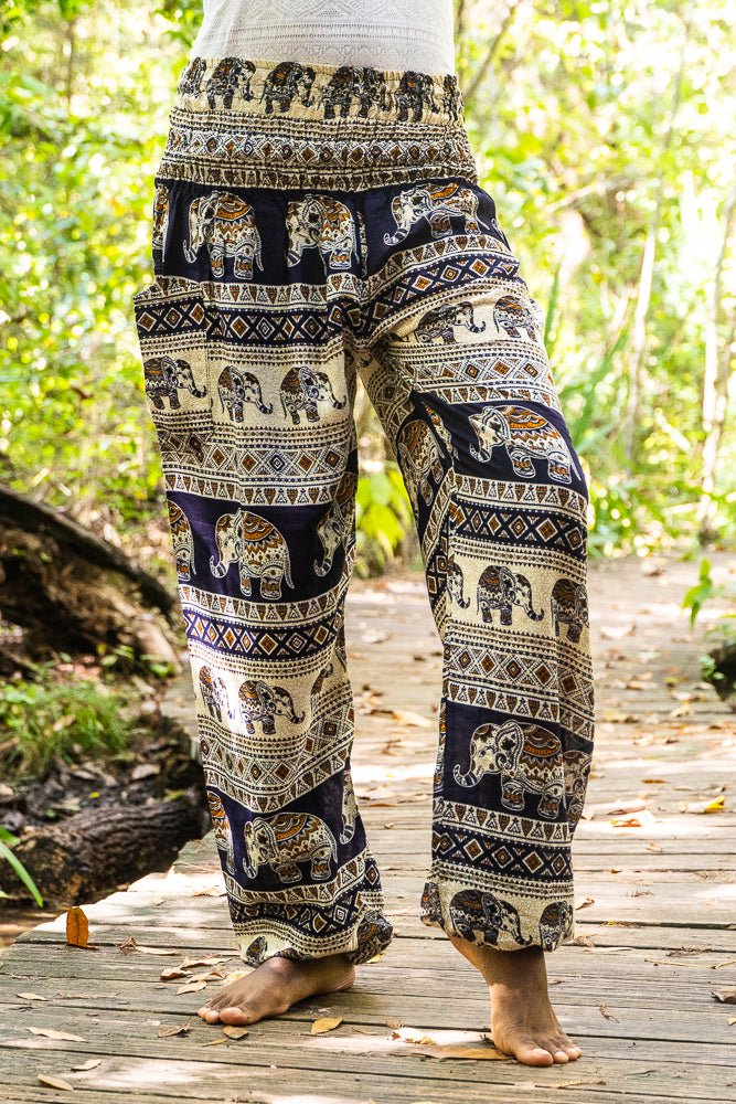 Black ELEPHANT Pants Women Boho Pants Hippie Pants Yoga - Busy Bee Bazaar