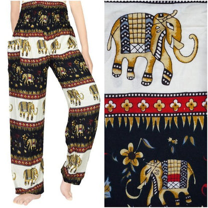Black ELEPHANT Pants Women Harem Pants Boho Pants - Busy Bee Bazaar