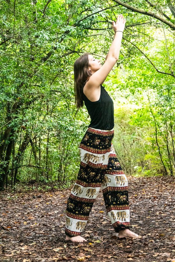 Black ELEPHANT Pants Women Harem Pants Boho Pants - Busy Bee Bazaar
