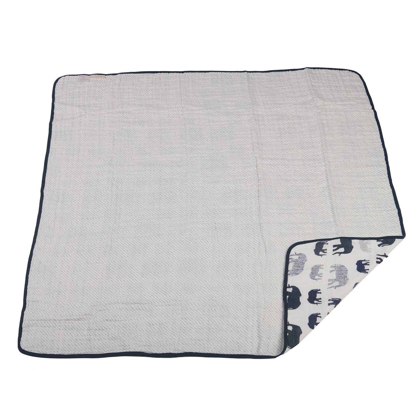 Blue Elephants and Spotted Wave Newcastle Blanket - Busy Bee Bazaar