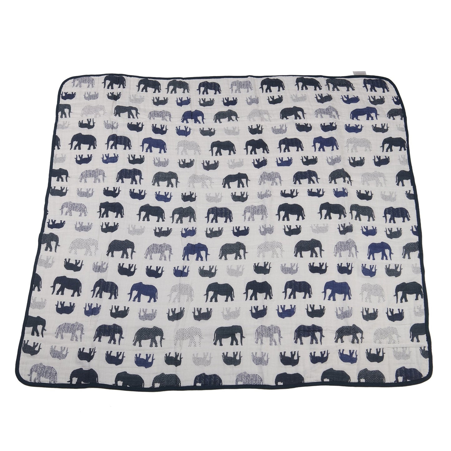 Blue Elephants and Spotted Wave Newcastle Blanket - Busy Bee Bazaar