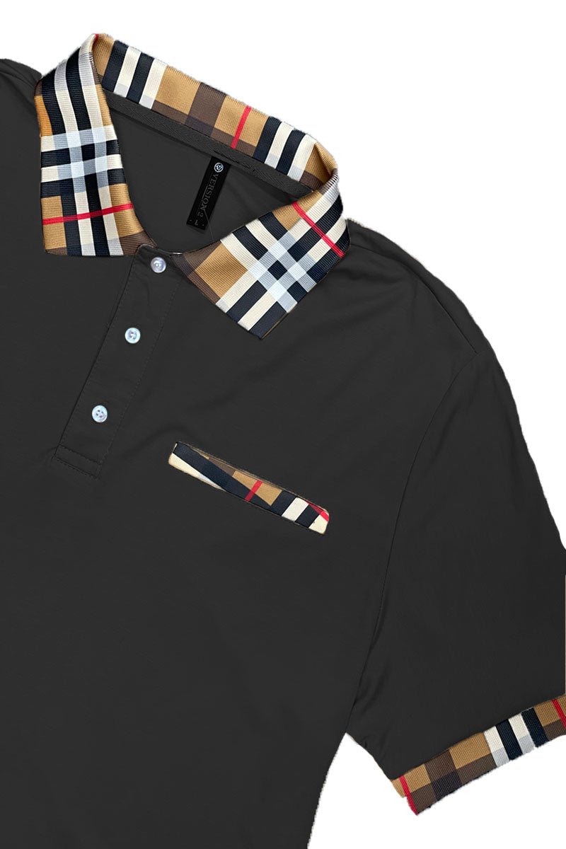Checkered Polo and Pant Set - Busy Bee Bazaar