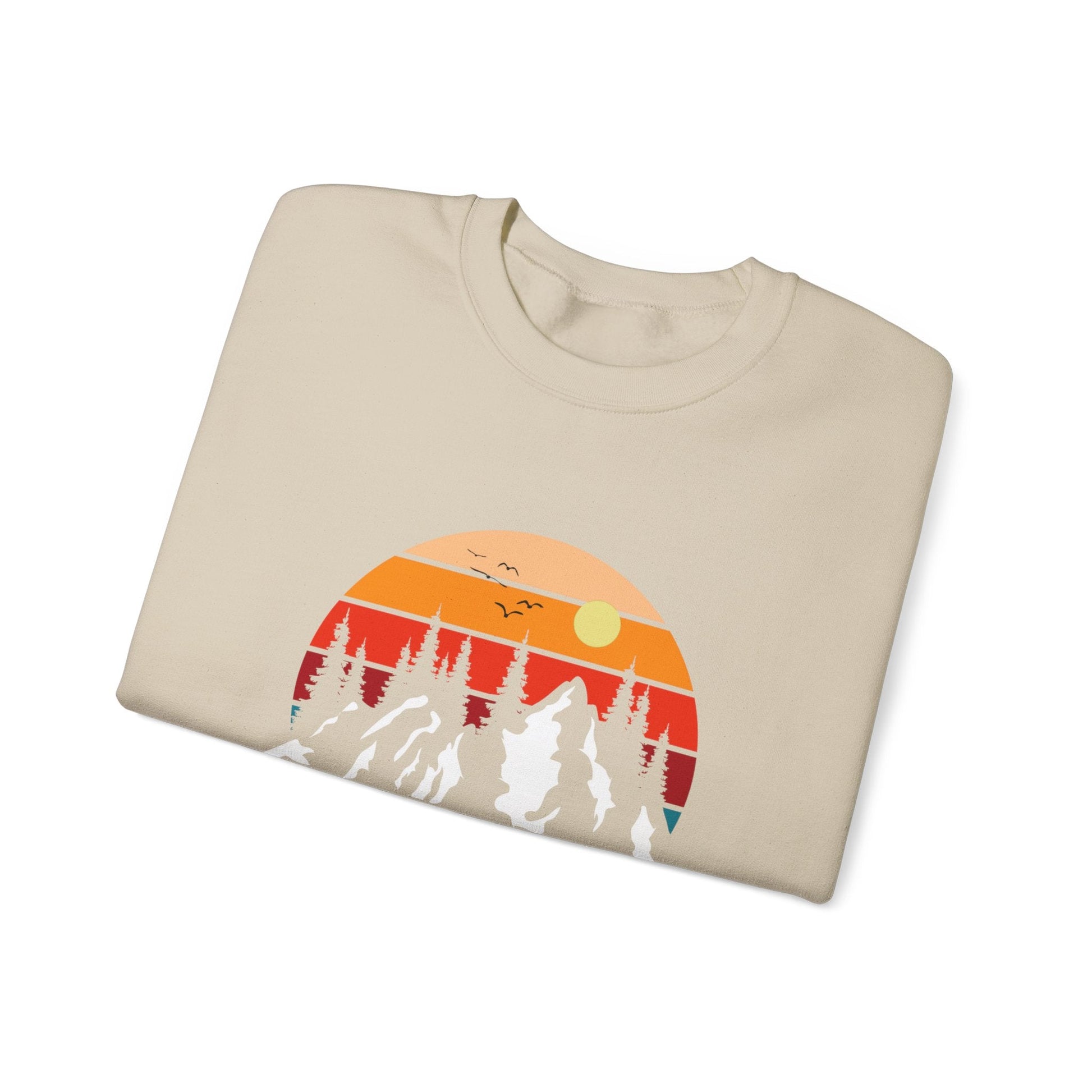 Colorado Retro Sunset Hoodie Rocky Mountains Hoodie Hiking Sweatshirt Forest Mountain Sweatshirt Outdoor Shirt Travel Shirt Vacation Shirt - Busy Bee Bazaar