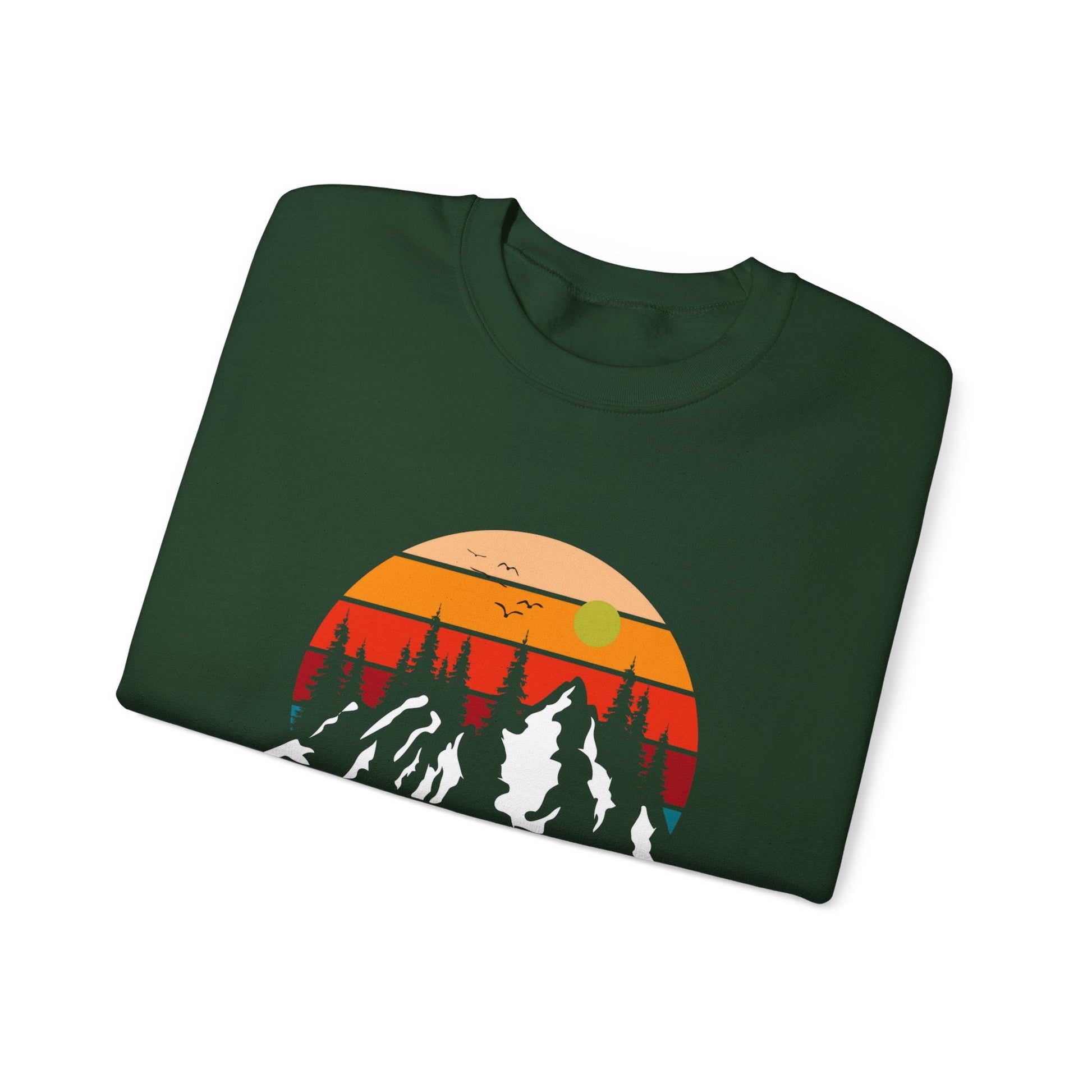 Colorado Retro Sunset Hoodie Rocky Mountains Hoodie Hiking Sweatshirt Forest Mountain Sweatshirt Outdoor Shirt Travel Shirt Vacation Shirt - Busy Bee Bazaar