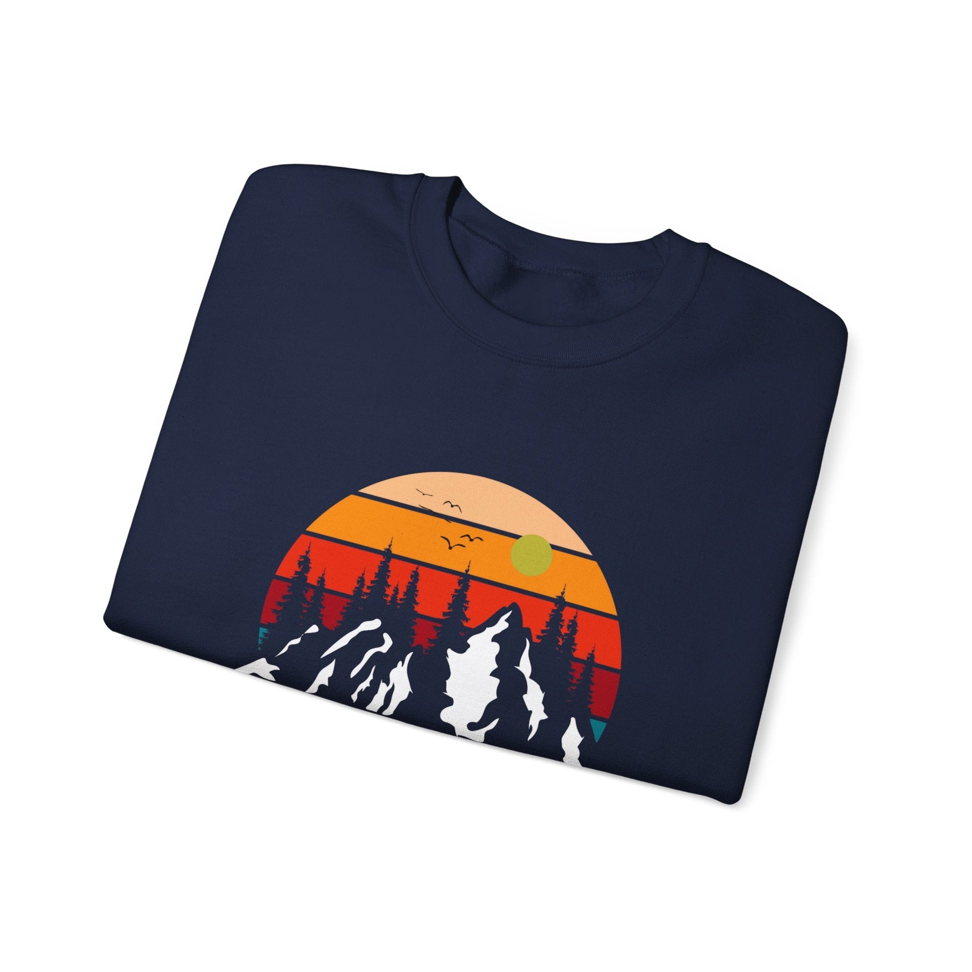 Colorado Retro Sunset Hoodie Rocky Mountains Hoodie Hiking Sweatshirt Forest Mountain Sweatshirt Outdoor Shirt Travel Shirt Vacation Shirt - Busy Bee Bazaar