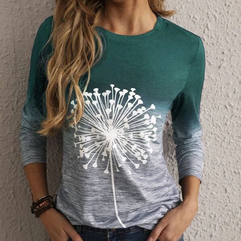 Crew Neck Blouse Streetwear T-Shirt - Busy Bee Bazaar