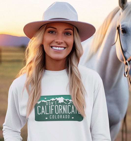 Don't Californicate Colorado Expressive Sweatshirt, Funny Expressive California & Colorado sweatshirt - Busy Bee Bazaar