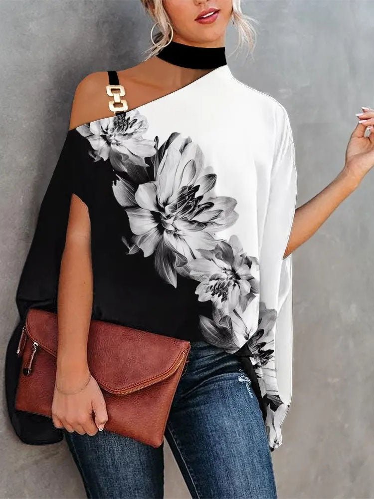 Elegant Pattern Print Party Blouse Shirt - Busy Bee Bazaar