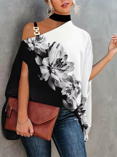 Elegant Pattern Print Party Blouse Shirt - Busy Bee Bazaar