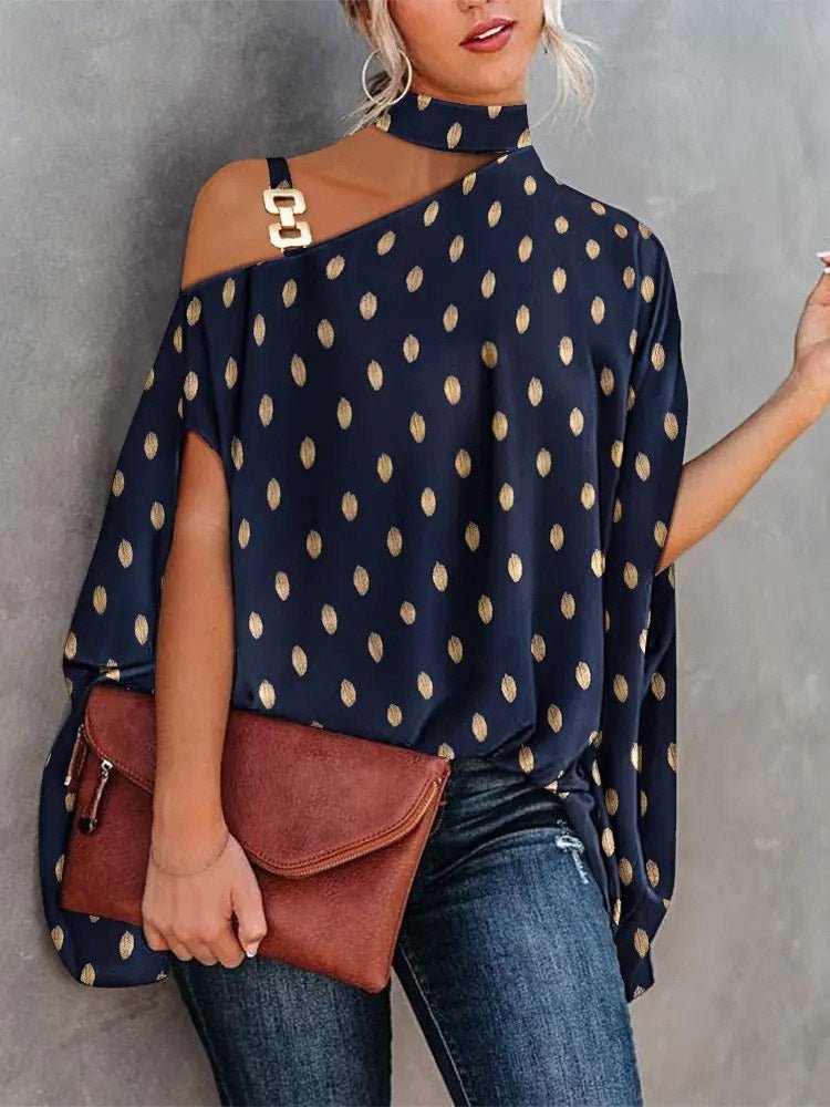 Elegant Pattern Print Party Blouse Shirt - Busy Bee Bazaar