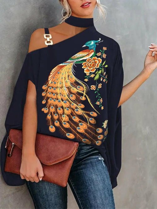 Elegant Pattern Print Party Blouse Shirt - Busy Bee Bazaar