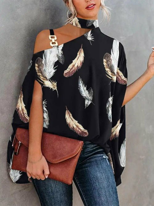 Elegant Pattern Print Party Blouse Shirt - Busy Bee Bazaar