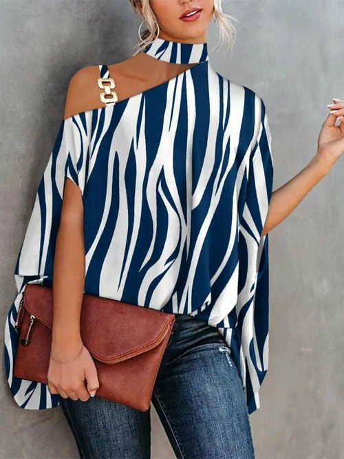 Elegant Pattern Print Party Blouse Shirt - Busy Bee Bazaar