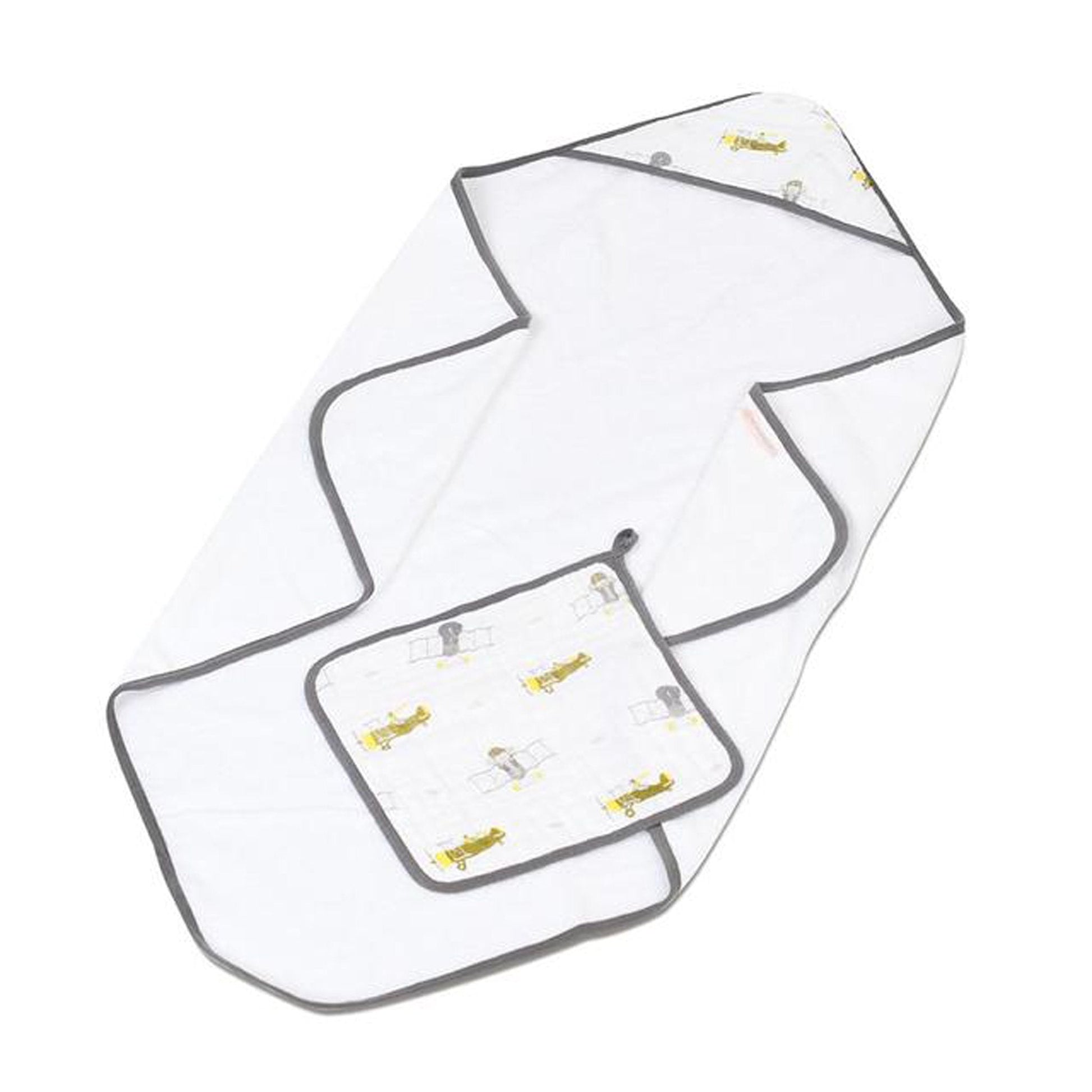 Flying Elephant Hooded Towel and Washcloth Set - Busy Bee Bazaar