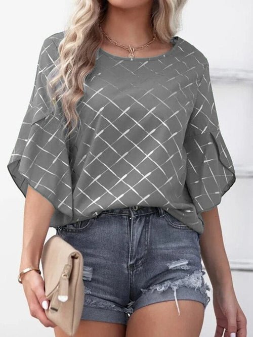 Half Sleeve Round Neck Oversized Printed Shirts - Busy Bee Bazaar