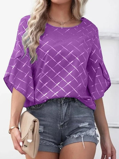 Half Sleeve Round Neck Oversized Printed Shirts - Busy Bee Bazaar