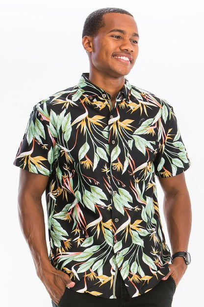 HAWAIIAN BUTTON DOWN SHIRT - Busy Bee Bazaar