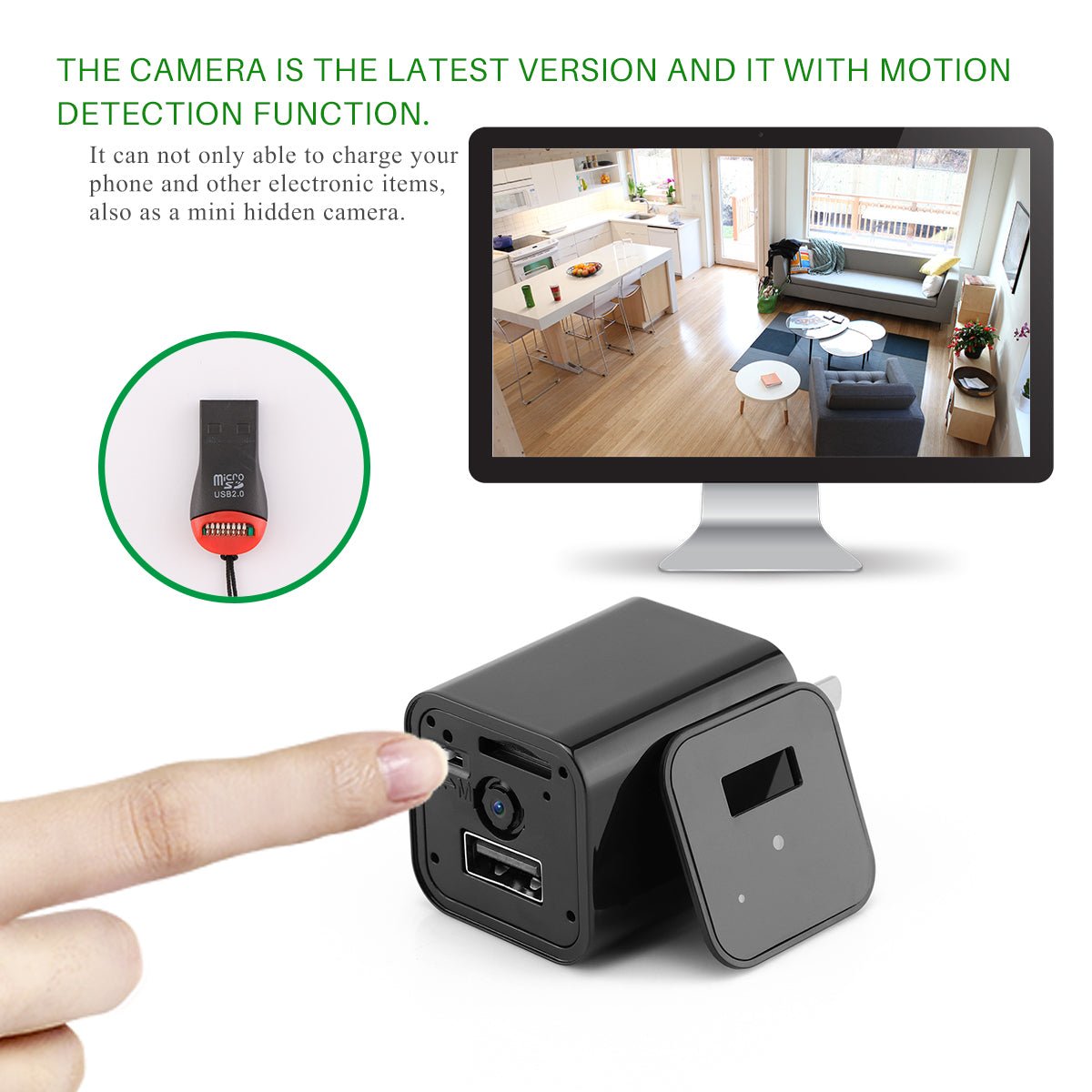 HD 1080P Hidden Camera USB Charger Home Security - Busy Bee Bazaar