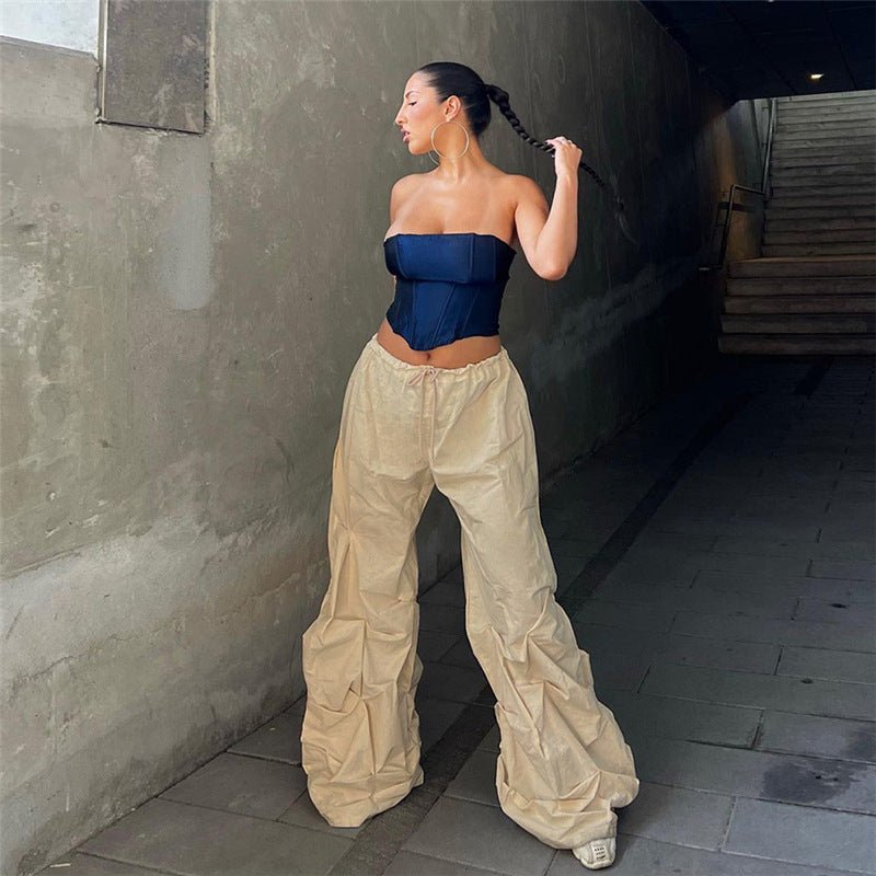 High Waist Loose Sports Casual Pants - Busy Bee Bazaar