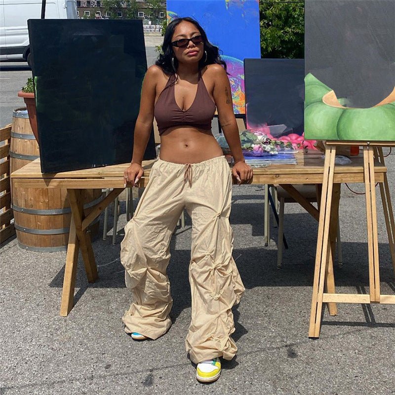 High Waist Loose Sports Casual Pants - Busy Bee Bazaar