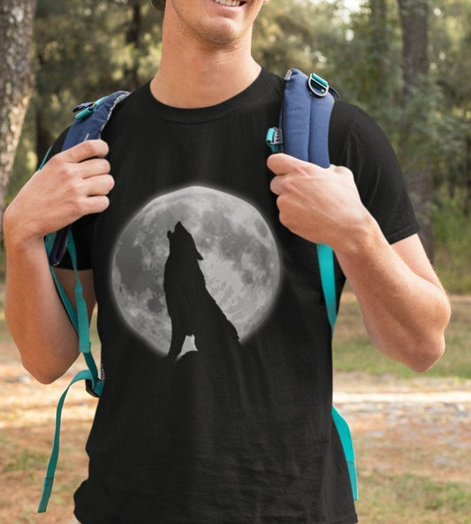 Howling wolf Unisex Softstyle T-Shirt - Busy Bee Bazaar
