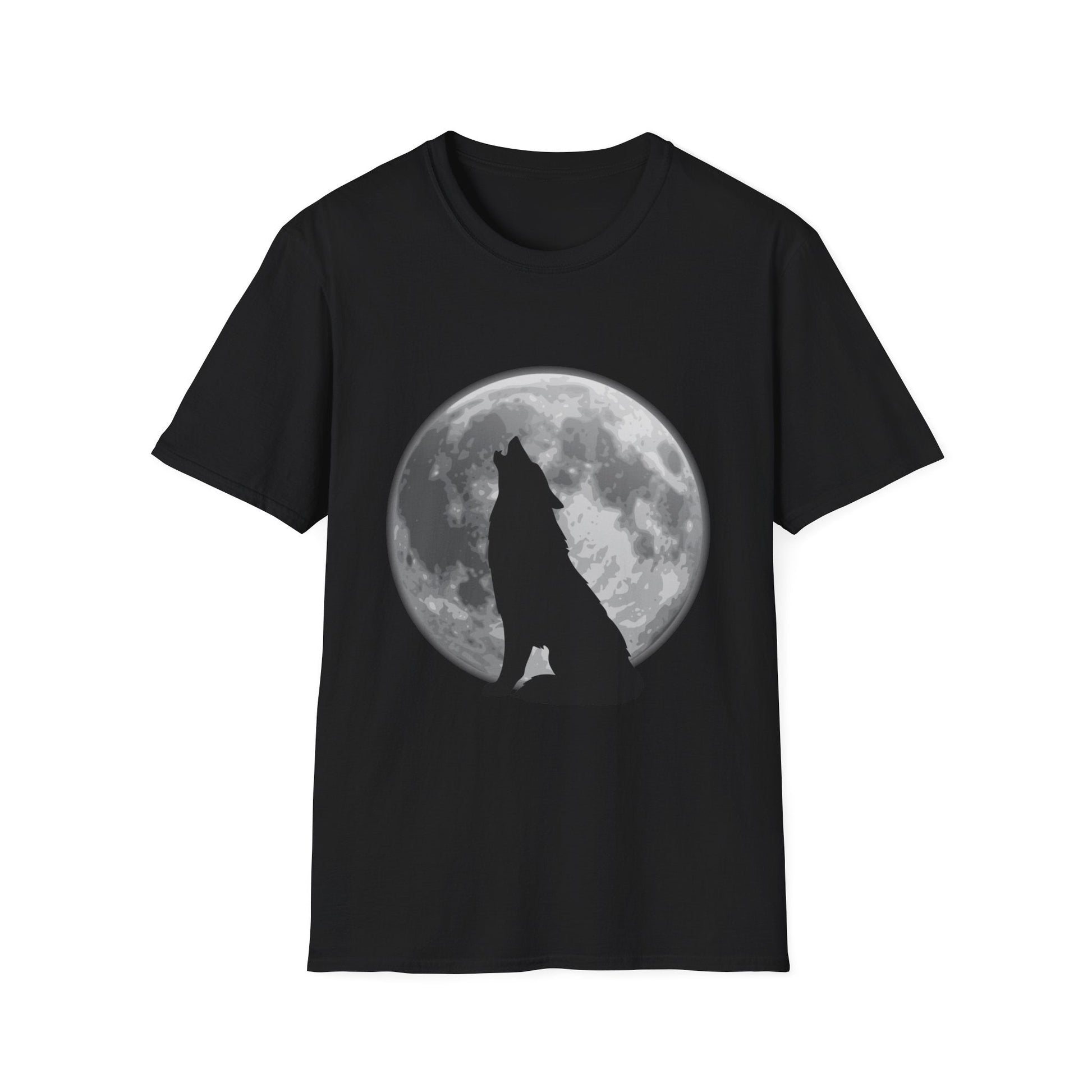 Howling wolf Unisex Softstyle T-Shirt - Busy Bee Bazaar