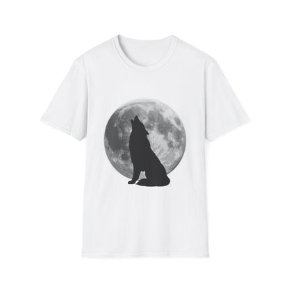 Howling wolf Unisex Softstyle T-Shirt - Busy Bee Bazaar