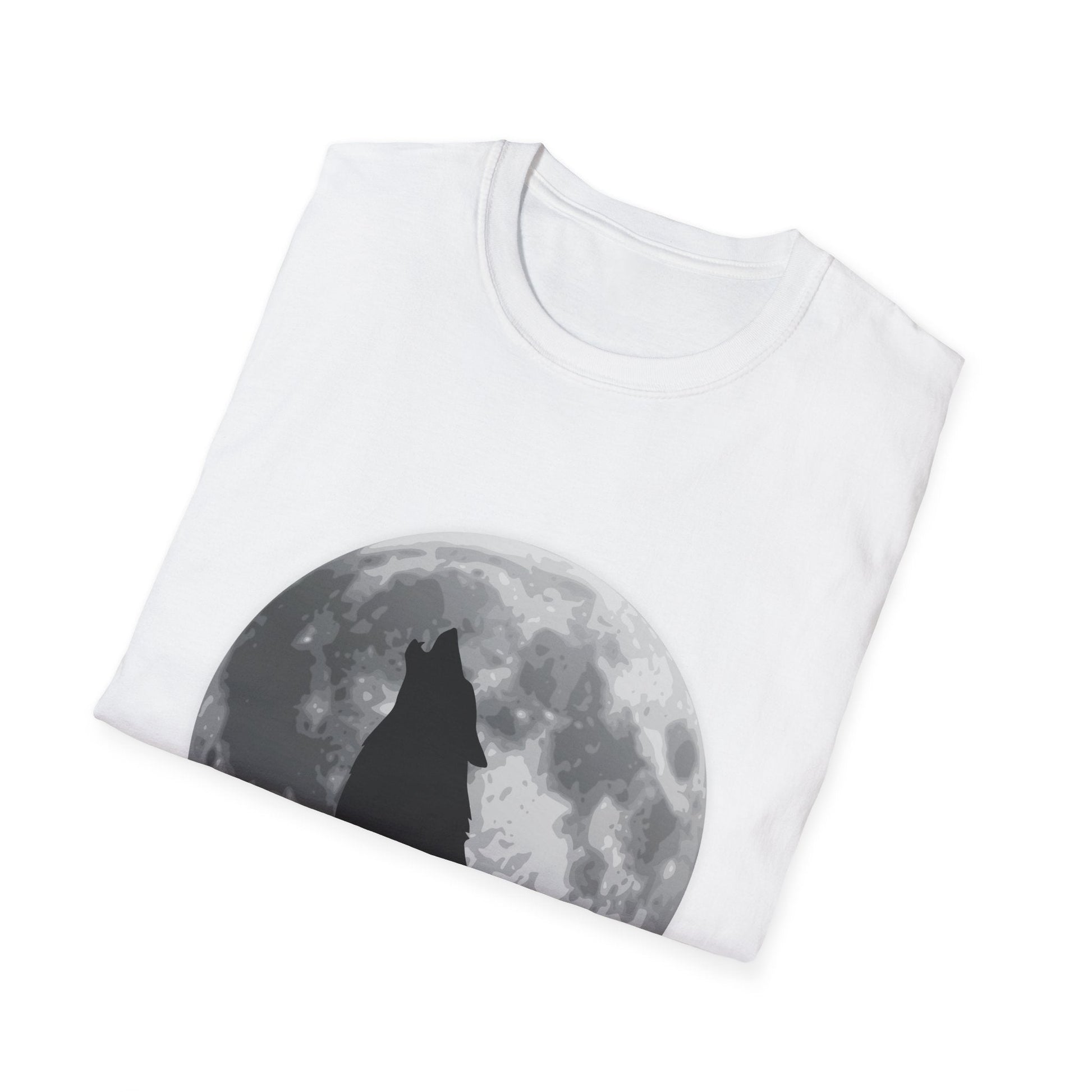 Howling wolf Unisex Softstyle T-Shirt - Busy Bee Bazaar