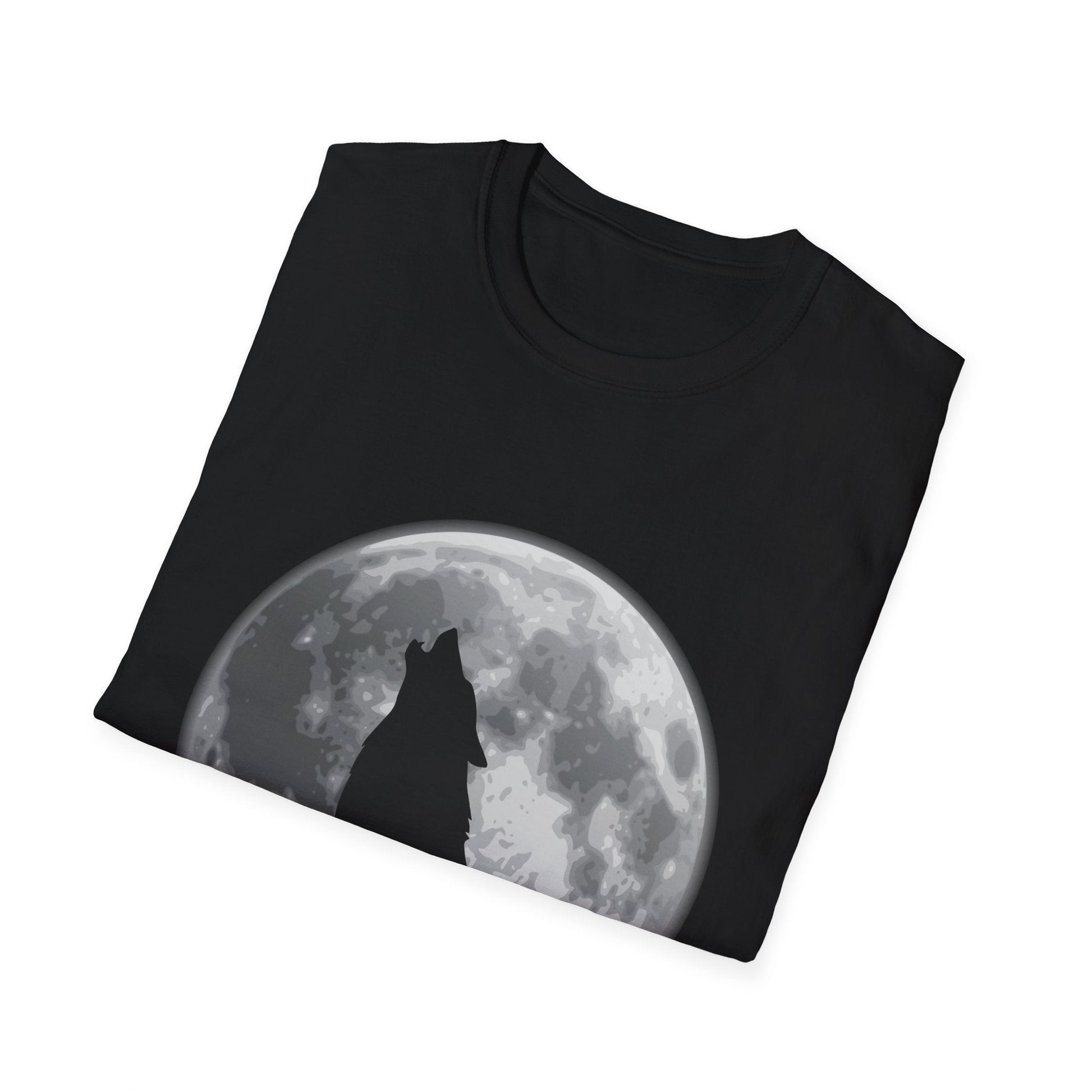Howling wolf Unisex Softstyle T-Shirt - Busy Bee Bazaar