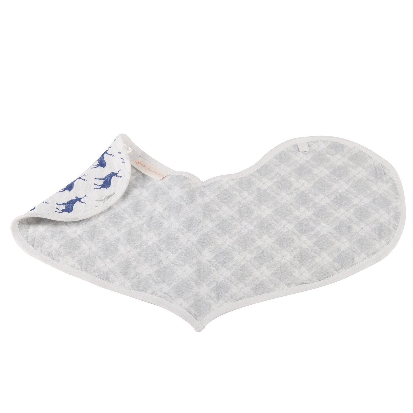 In The Wild Elephant Cotton Burp Cloth Bib 2PK - Busy Bee Bazaar