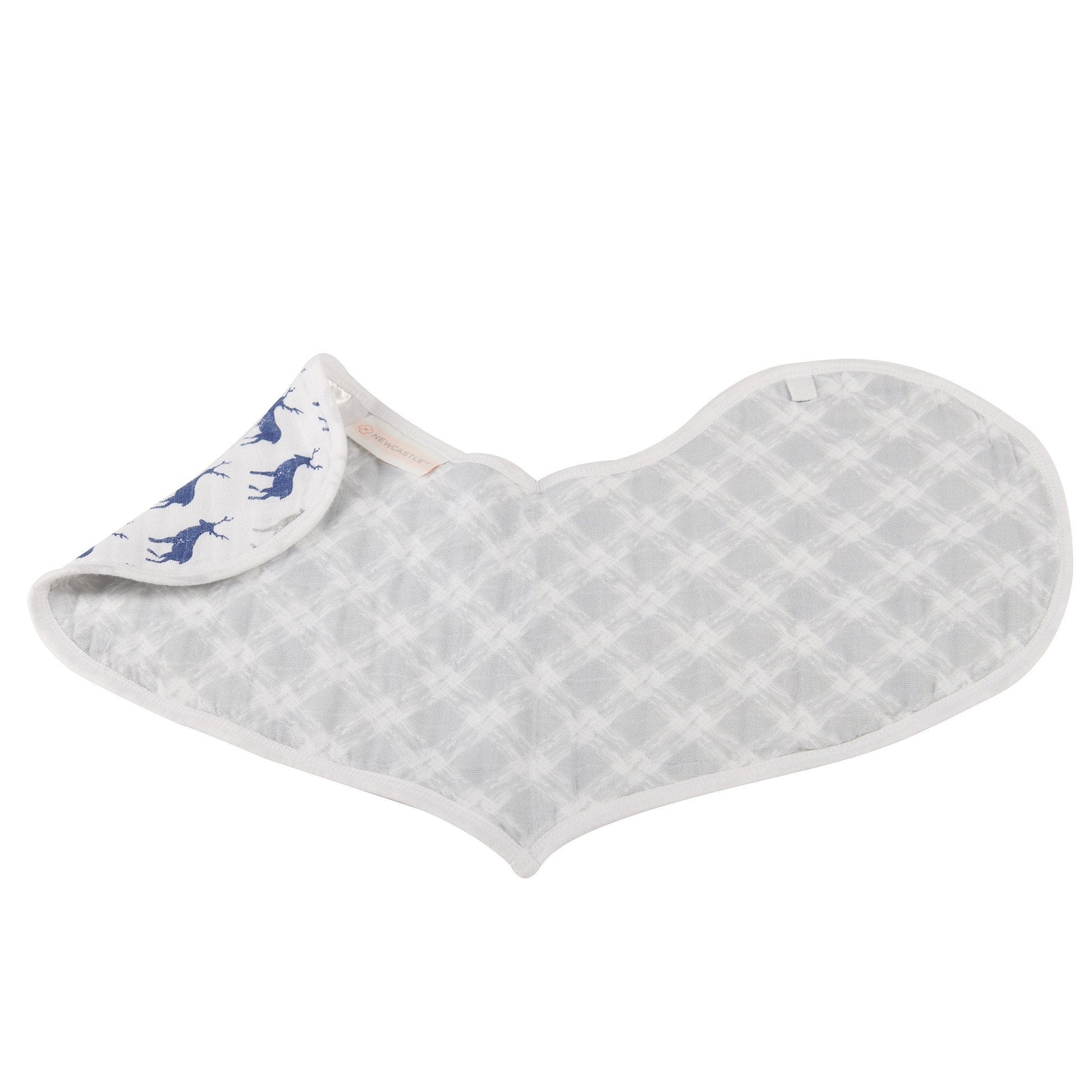 In The Wild Elephant Cotton Burp Cloth Bib 2PK - Busy Bee Bazaar