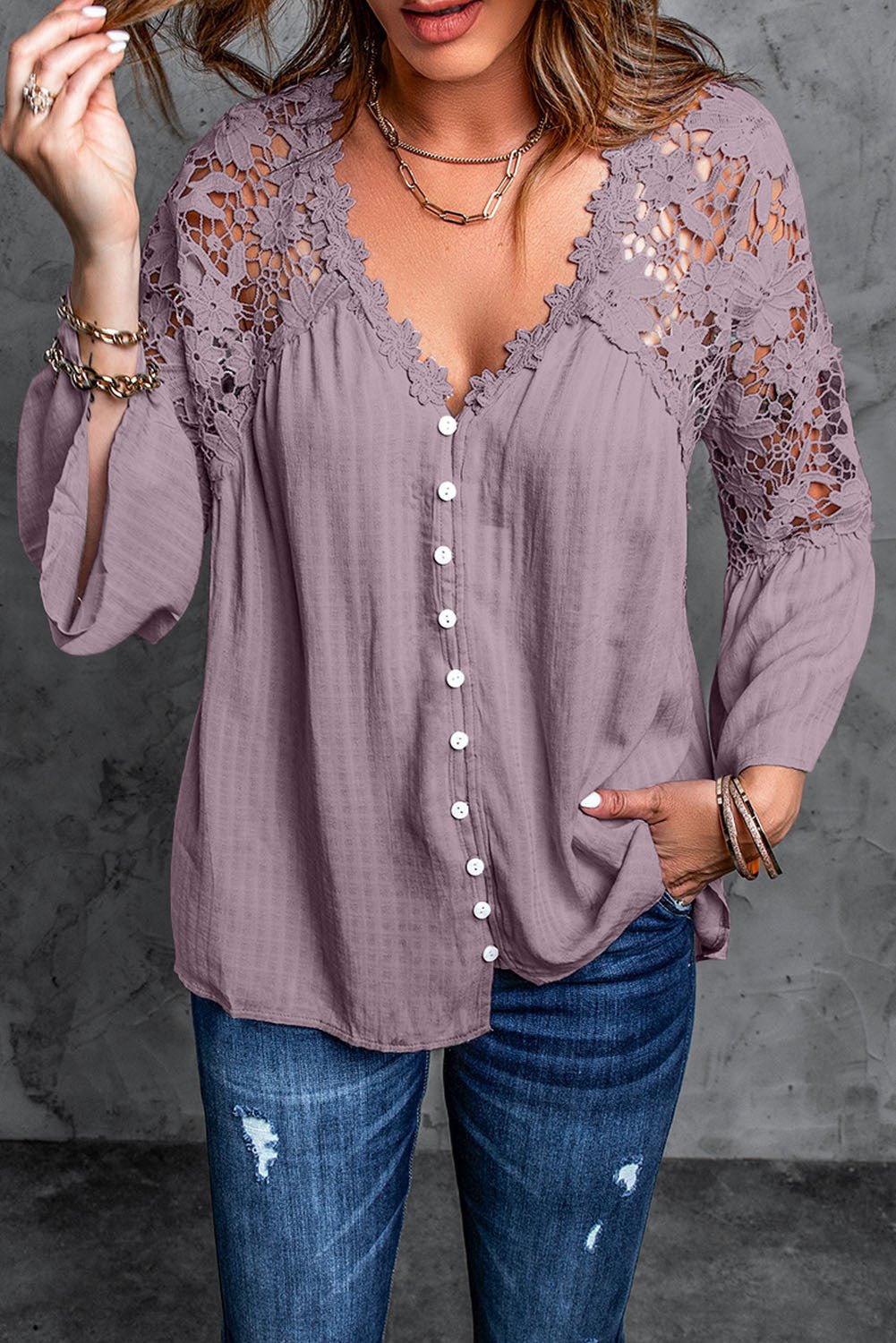 Lace Blusas Summer Top Women Shirt - Busy Bee Bazaar